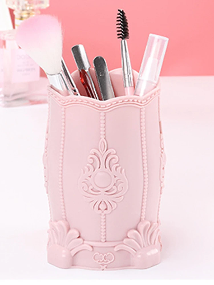 

1PCS Cute Cylinder Pencil Pen Holder Storage Box Cosmetic Organizer Stationery Stationery Simple Style
