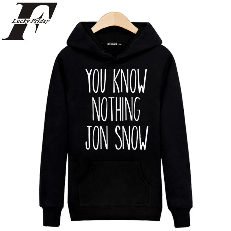 YOU KNOW NOTHING JON SNOW Hoodies Men Hip Hop Hoodies and Sweatshirt hoodie For Men Brand 