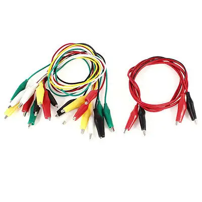 

Clip Lead Test Set 11 Piece Alligator Clips Colors Wire Crimped Tester