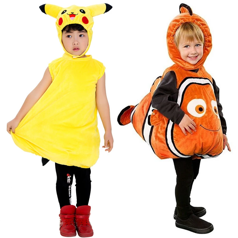 19 Mignon Enfant Clownfish Pikachu Anime Cosplay Costume Pixar Trouver Nemo Petit Bebe Louche Combinaison Halloween Cosplay Costume Aliexpress