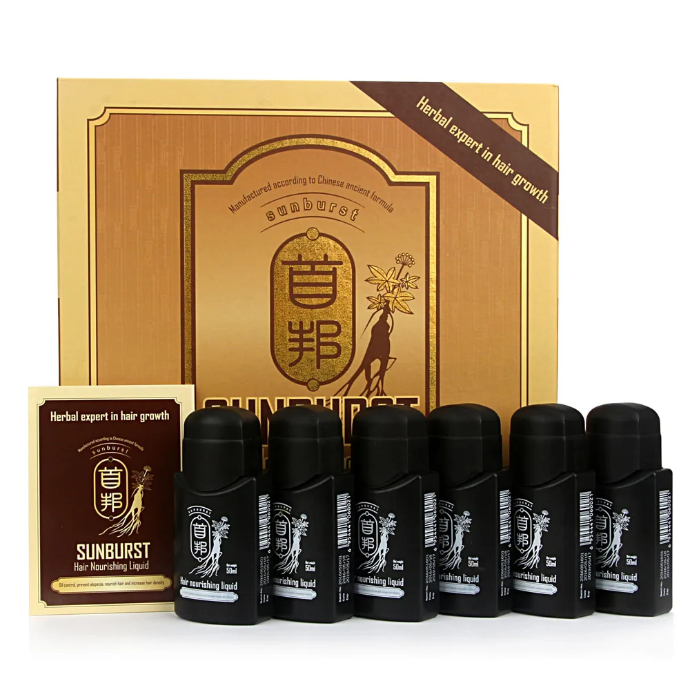 

Hair Growth Care Original Herbal 6*50ml Sunburst Hair Dense Anti Hair Loss English Arabic Instructions Natural Ancient Formula