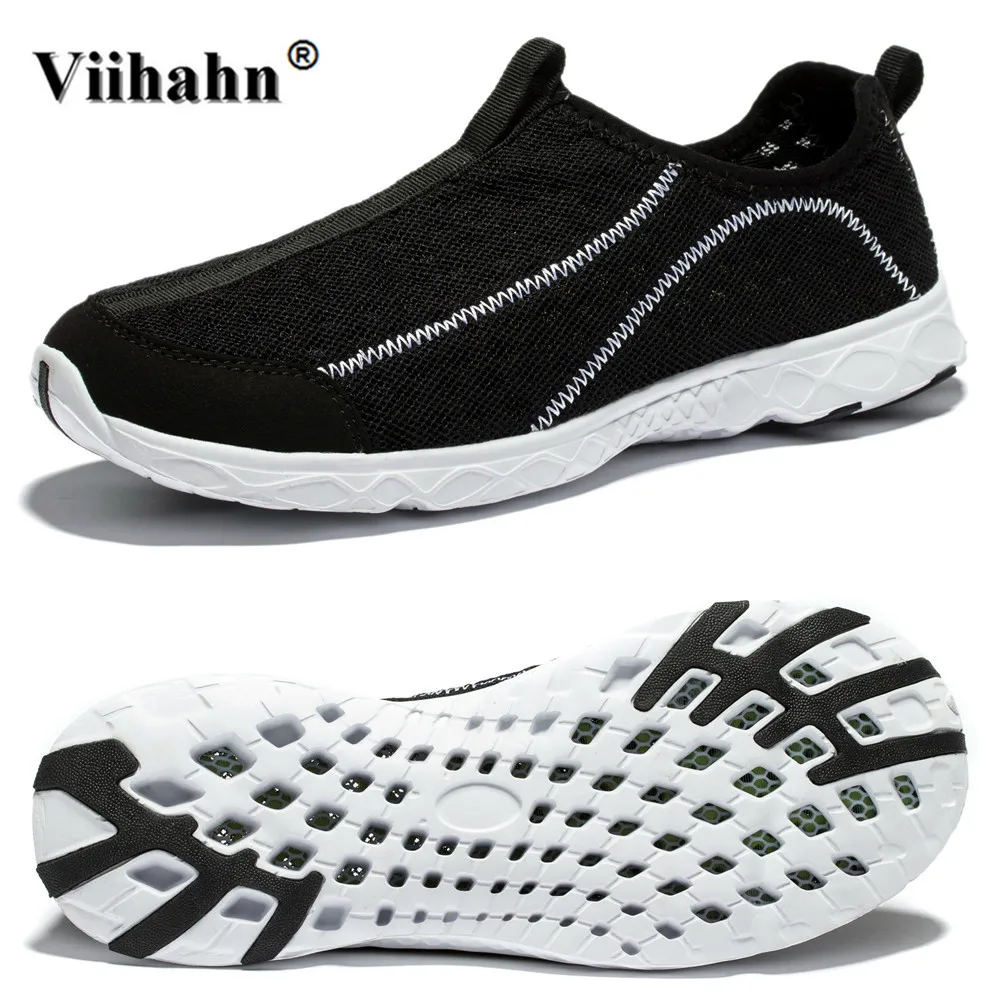 Viihahn Water Shoes for Men Waterproof Quick Drying Anti slippery Hole