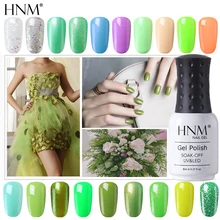 HNM 8 мл Зеленый Желтый Цвет УФ-гель для ногтей лак замачиваемый светодиодный светильник Hybird GelLak для маникюра дизайн ногтей штамповочный лак