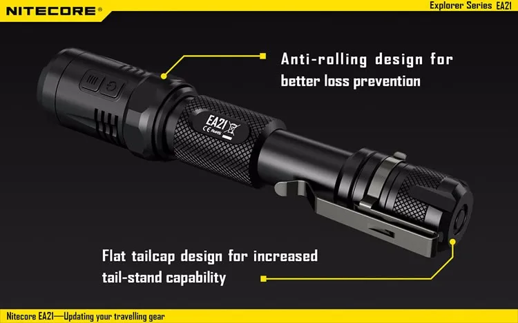 NITECORE EA21 CREE светодиодный фонарик белый красный 167 метров расстояние водонепроницаемый алюминиевый портативный фонарь для путешествий