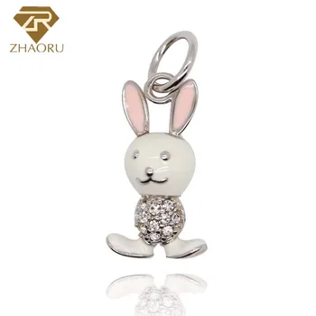 

Zhaoru 925 Sterling Silver Red Enamel Pendant Charm Fit Bracelet & Bangle & Necklace Animal Jewelry Fashion Charm in 925 Silver