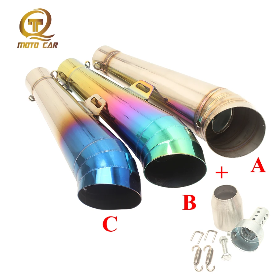 Per Db Killer Middle Tube Escape Gp Marmitta 51Mm Akrapovic Scarico Kawasaki Z900 Z750 Z800 Z250 Cbr500F Cb400 R1 R3 Gsr750 Mt09