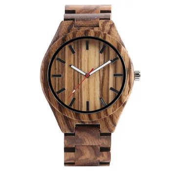 

2017 New Arrival Hand-made Wood Men's Quartz Watch Unique Pattern Wooden Watchband Bracelet Clasp Casual Fashion Wristwatch Gift