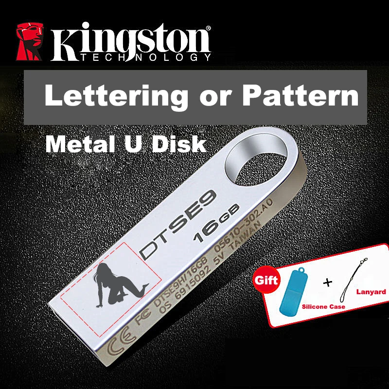 

Kingston Usb Flash Drive 16gb Memory Stick Metal cle usb Pen Drive Custom Lettering or Pattern Logo Udisk Flash Memoria Pendrive