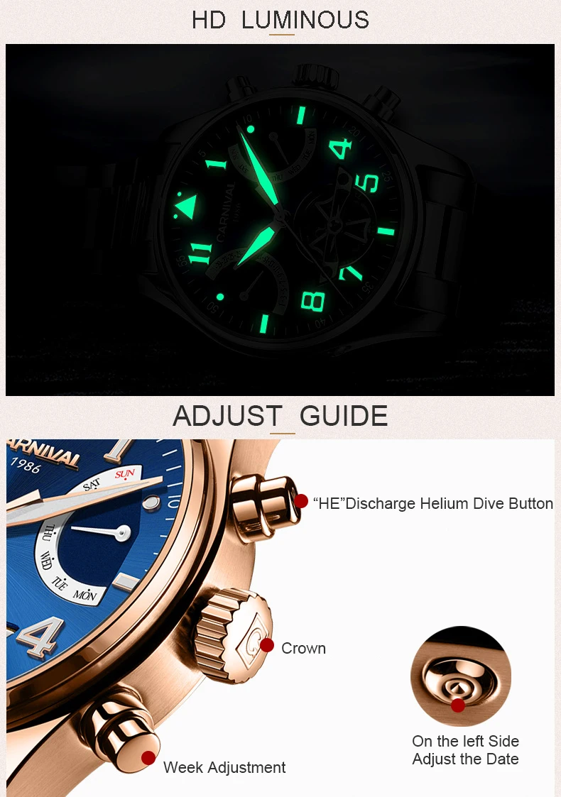 Карнавал сапфир relogio masculino TopBrand автоматические часы для мужчин Tourbillon механические водонепроницаемые часы модные кожаные роскошные