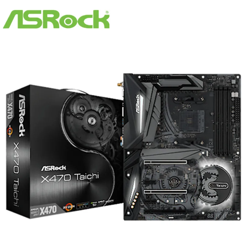 

FULL NEW ASRock Technology X470 Taichi Taiji ATX computer game board supports AMD 2700x