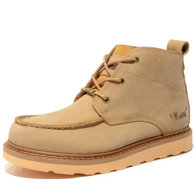 brown 2019 Sapatos De Respirável Ar Ajuda Botas Ferramentas Livre Couro Inglaterra Dos Beige Rendas Alta red Casuais Homens Ao Caminhada Urq0U