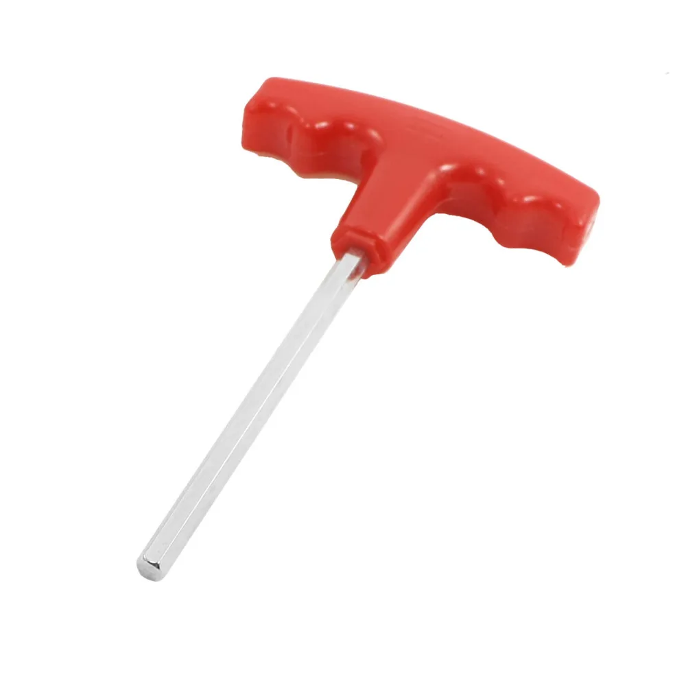 UXCELL Red Plastic T Shape Handle Metal Tip Hex Hexagon Wrench 6mm for Nice Grip Convenient