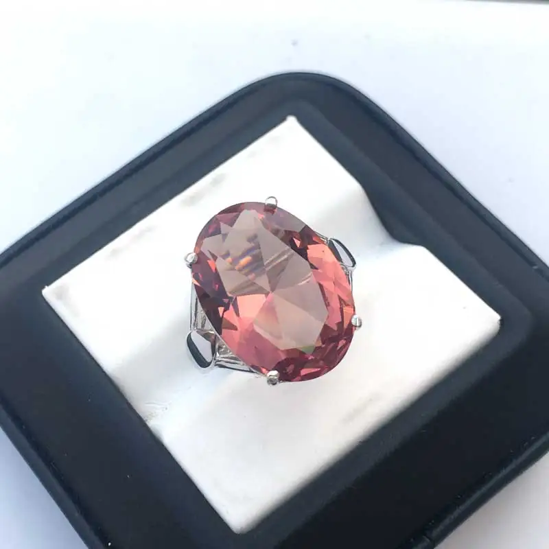 Najtaniej CSJ utworzono Diaspore zultanit pierścionki 925 srebro Ov13 * 18 Fine Jewelry kobiety kamień Femm Lady Wedding Engagment Party
