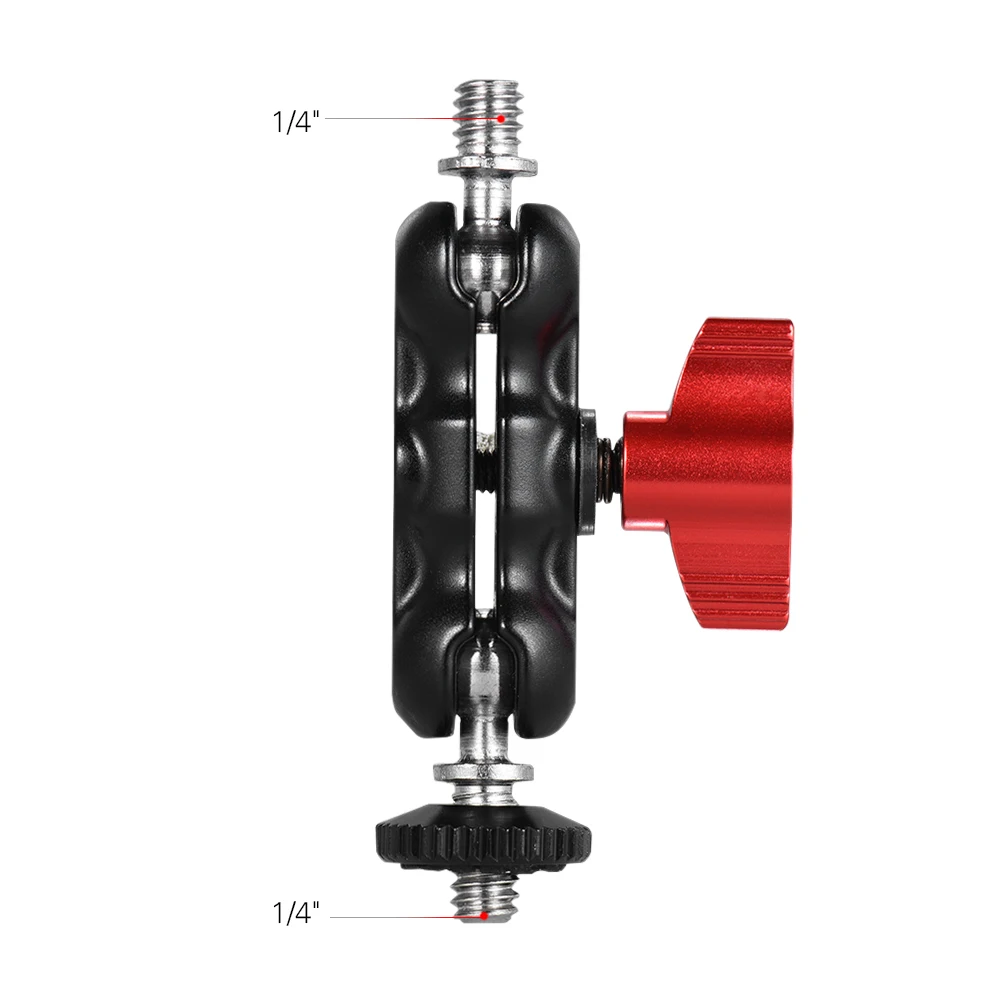 Andoer Артикуляционная шаровая Головка с креплением на руку Камера монитор светодиодный видео светильник Adapter1/4 дюймовой Болтовой для Камера