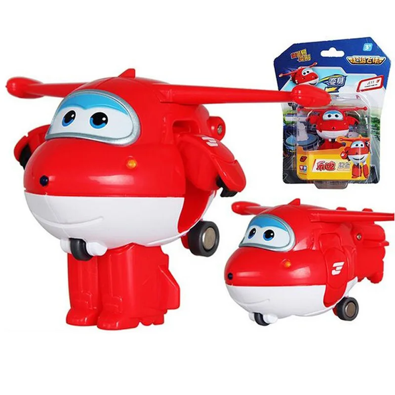 Mini Super Wings Airplane ABS Robot toys Action Figures Super Wing Transformation Jet Animation Children Kids Gift