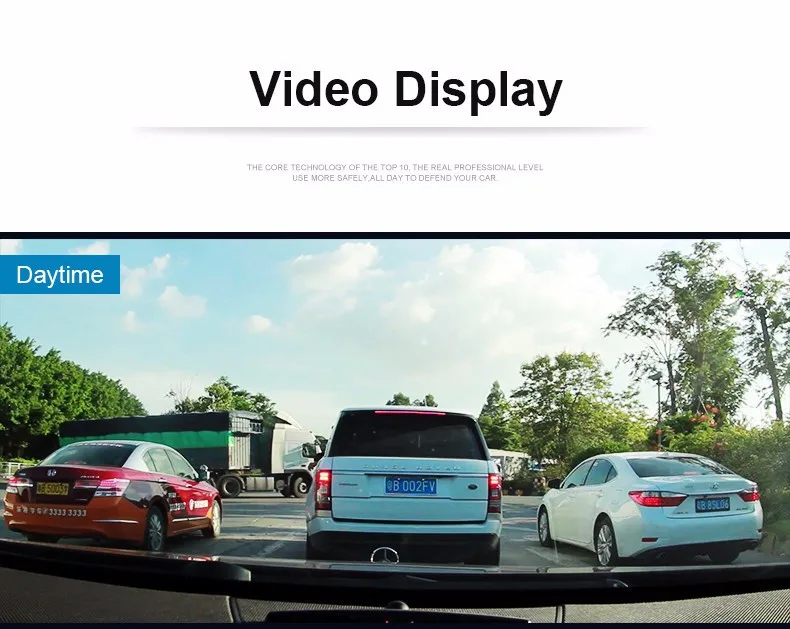 7 дюймов Сенсорный экран с двумя объективами Видеорегистраторы для автомобилей тире Камера Full HD 1080P Smart Зеркало заднего вида авто видео Регистраторы Ночное видение Dash Cam