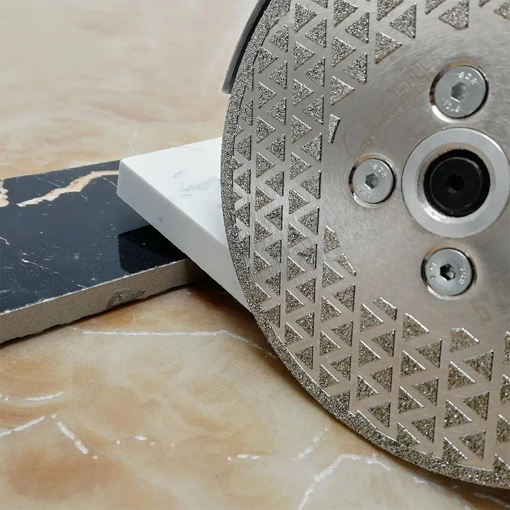 1pc 100mm Electroplated diamond cutting & grinding blade M14 Thread marble 4inch one side coated grinding disc saw disk
