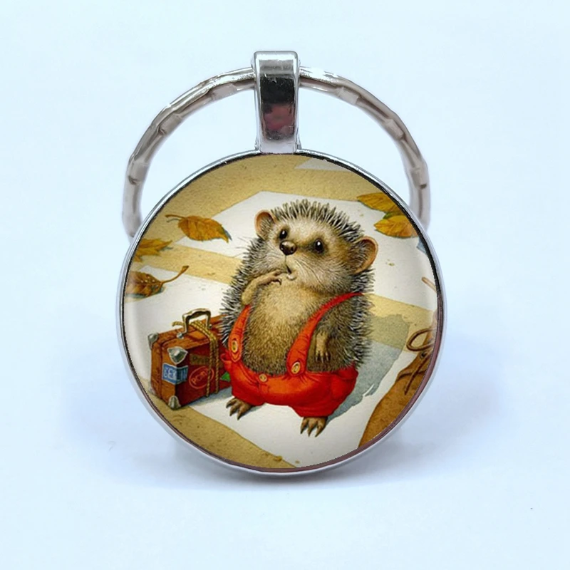 

2019 NEW Hedgehog keychain men women pendant for key Handmade Fashion key chain metal jewelry key holder