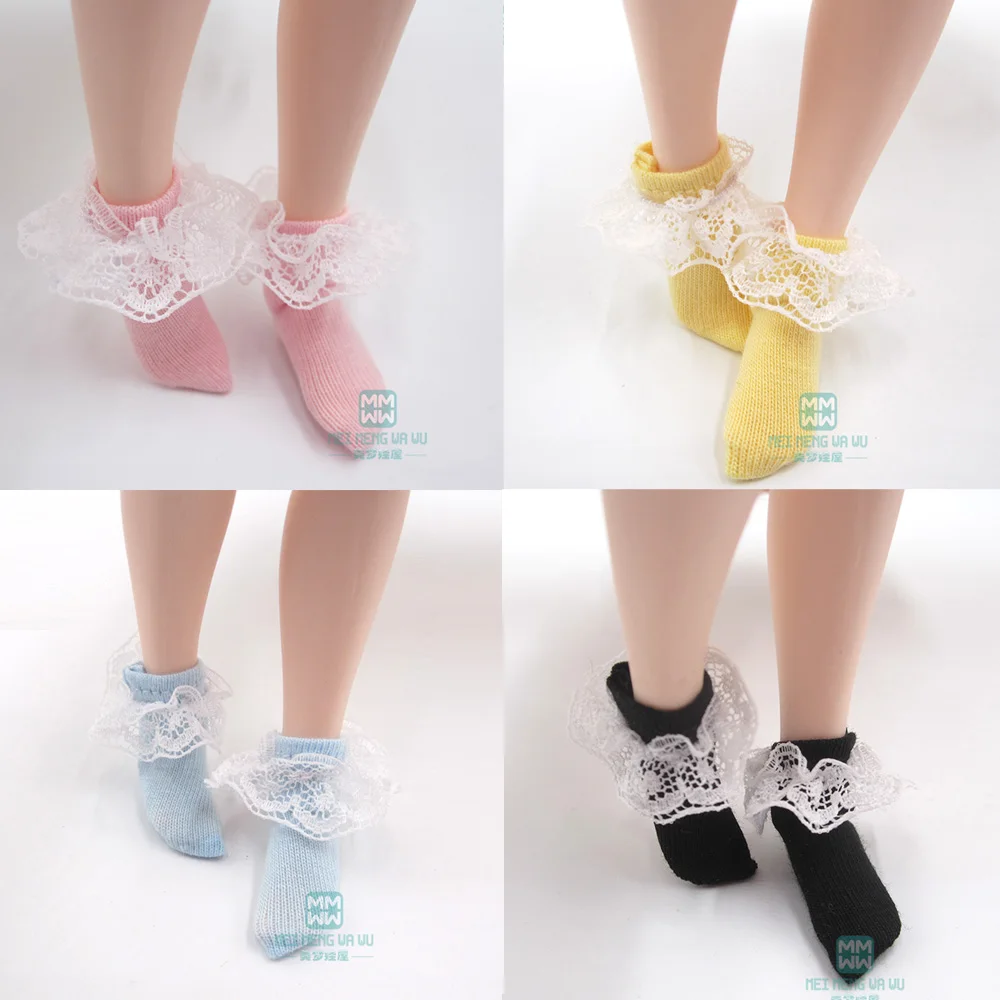 

2019 NEW Blyth accessories fashion Lace-up socks pink, black, yellow, green for Blyth Azone 1/6 doll