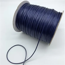 0,5 мм 0,8 мм 1 мм 1,5 мм 2 мм темно-синий вощеный хлопковый шнур вощеная нить веревка шнур ремешок Ожерелье Веревка для изготовления ювелирных изделий