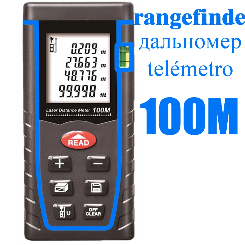 Laser Distance Meter Laser Rangefinder 40M 60M 80M 100M  Range Finder Digital Laser Tape Measure Area/volume Angel Tool