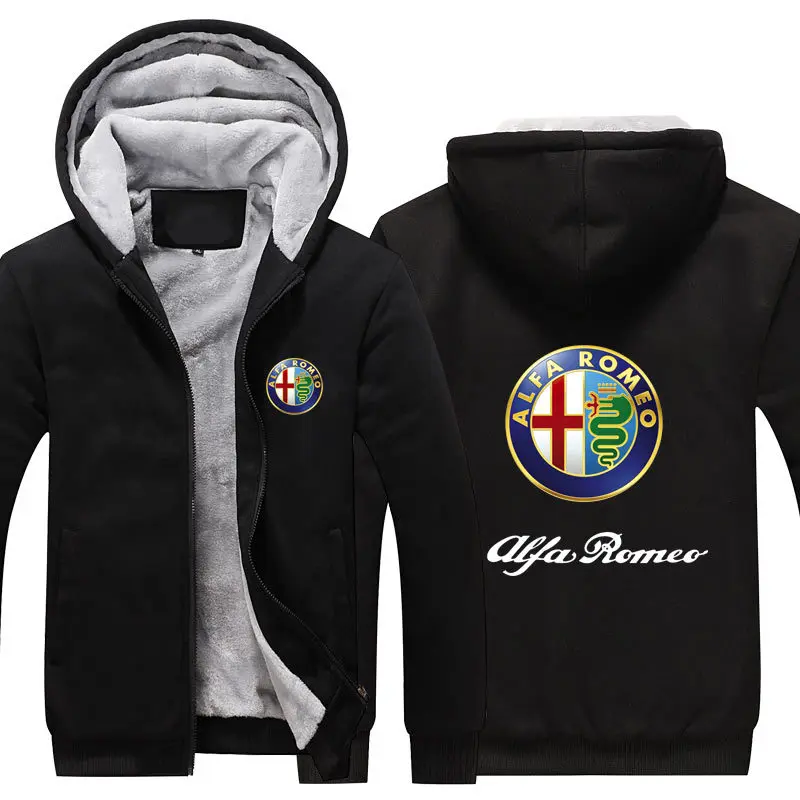 

Winter Autumn Hoodies clothes Casual Women man Alfa Romeo Sweatshirt Hoodies zipper Casual coat male Plus Size tops
