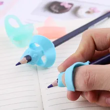 4 шт. устройство для затягивания Пальцев Силиконовая детская насадка на карандаш держатель обучающая письменная ручка инструменты коррекции канцелярский подарок