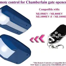 Пульт дистанционного управления заменяет для шамберлен ML1000EV-F/ML1000EV-S открывалки для гаражных дверей