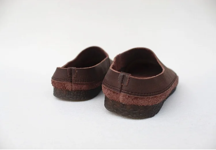 Careaymade обувь из натуральной кожи с круглым носком в стиле ретро; обувь для бабушек; Художественные тапочки; Тапочки ручной работы