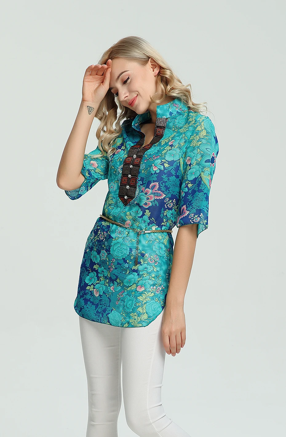 black long sleeve top 2021 Summer Women Shirt Blouse Style Fashion Chiffon Half Sleeve Plus Size 5XL Floral Casual Top Embroidery Woman Tunic Blouses women's denim shirts & tops