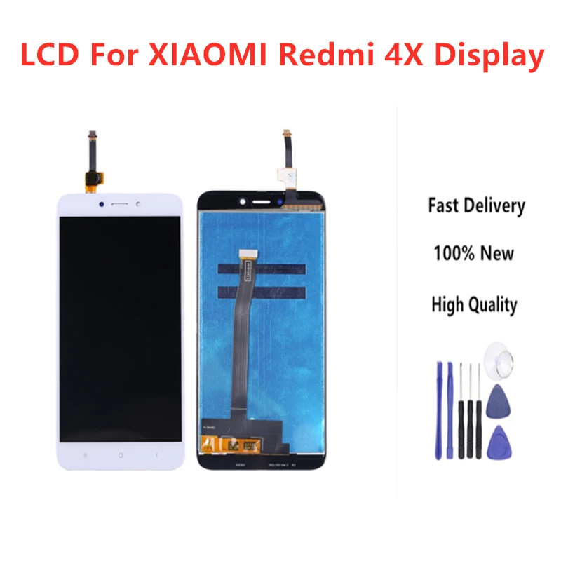 

For XIAOMI Redmi 4X Lcd Display Touch Screen With No Frame For XIAOMI Redmi 4X LCD Display 4X Pro LCD Screen White Color+Tools