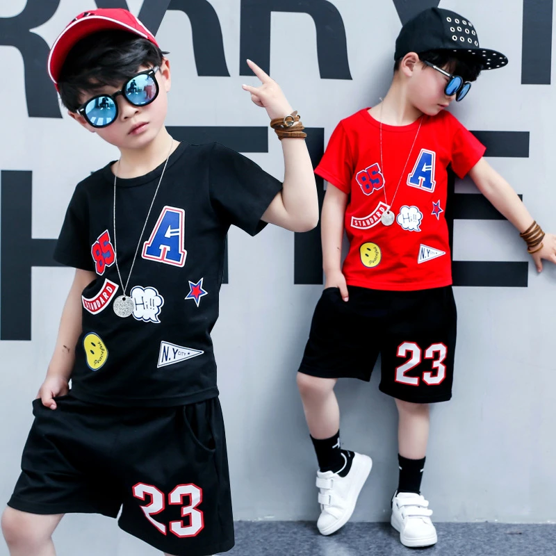 Los niños de moda Casual traje de deporte de ropa de niños Set de ropa para niños 2019 nuevos conjuntos de ropa para niños Set ropa verano para chicos|children