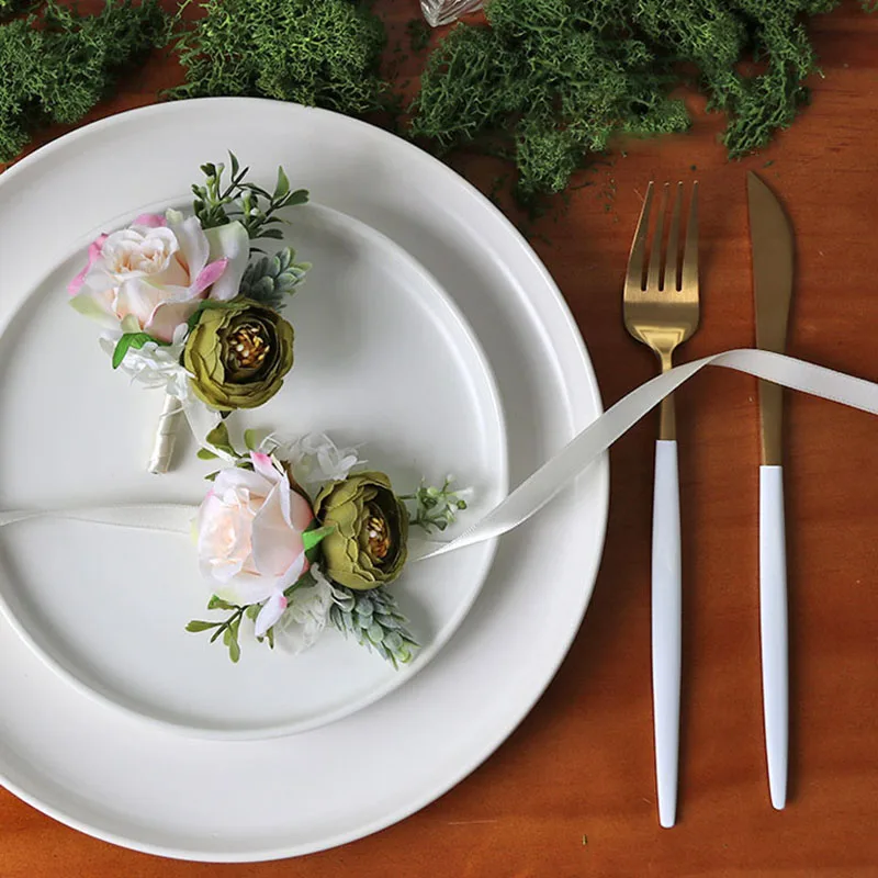 wedding boutonniere wrist corsage marriage  (9)