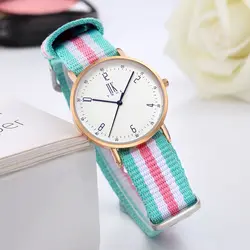 Женские часы montre femme marque de luxe 2017 женские часы Роскошные Модные нейлон наручные кварцевые леди часы для женщин