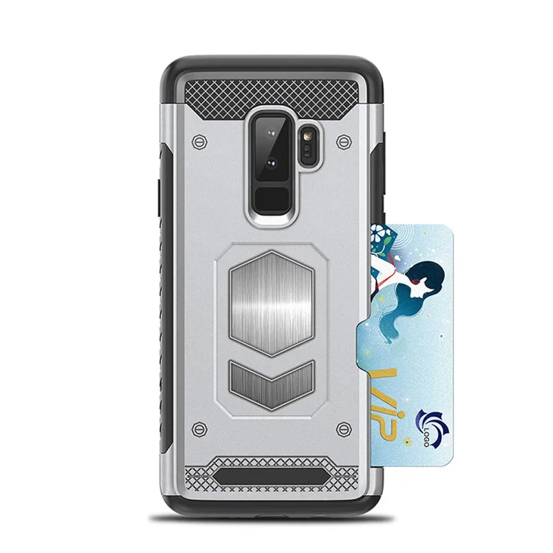 

For Samsung A7 A9 2018 Silicone Armor Bumper Shockproof Cover For Galaxy A6 A8 J8 J4 J6 Plus Metal Magnetic Car Holder Ring Case