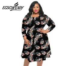 High Stretch Big Size Summer Dress 2018 Women Dress Print Hem Loose Dress Tighten Waist Plus Size Women Clothing Knitted Vestido