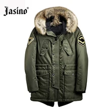 Brand Men warm long winter down jackets men fur hooded PARKAS wind breaker army jackets coats winter parkas outerwear for men