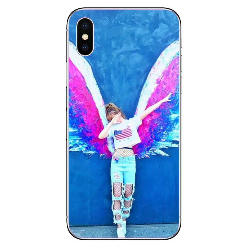 Angel Wings роскошный высококачественный протектор на конце телефона чехол для iPhone 8 7