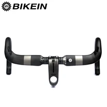 BIKEIN – Super Light Bike Handlebar 400/420/440mm With Monolink Stem 6Degrees 80/90/100/110mm Full Carbon Bent Bar Bicycle Parts