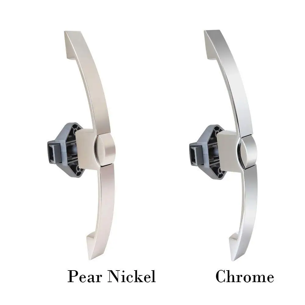 

Caravan Drawers Handle Lock Trailer Camp RV Arc Button Pull Type Lock Hanging Cabinet Door Handle 128 hole distance pearl chrome