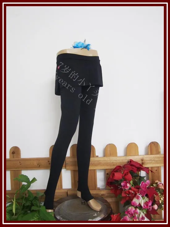

Lycra cotton Belly Dance yoga foot tight Pants tight-fitting dody-buiding fitness trousers slim leggings with skirt H739-65