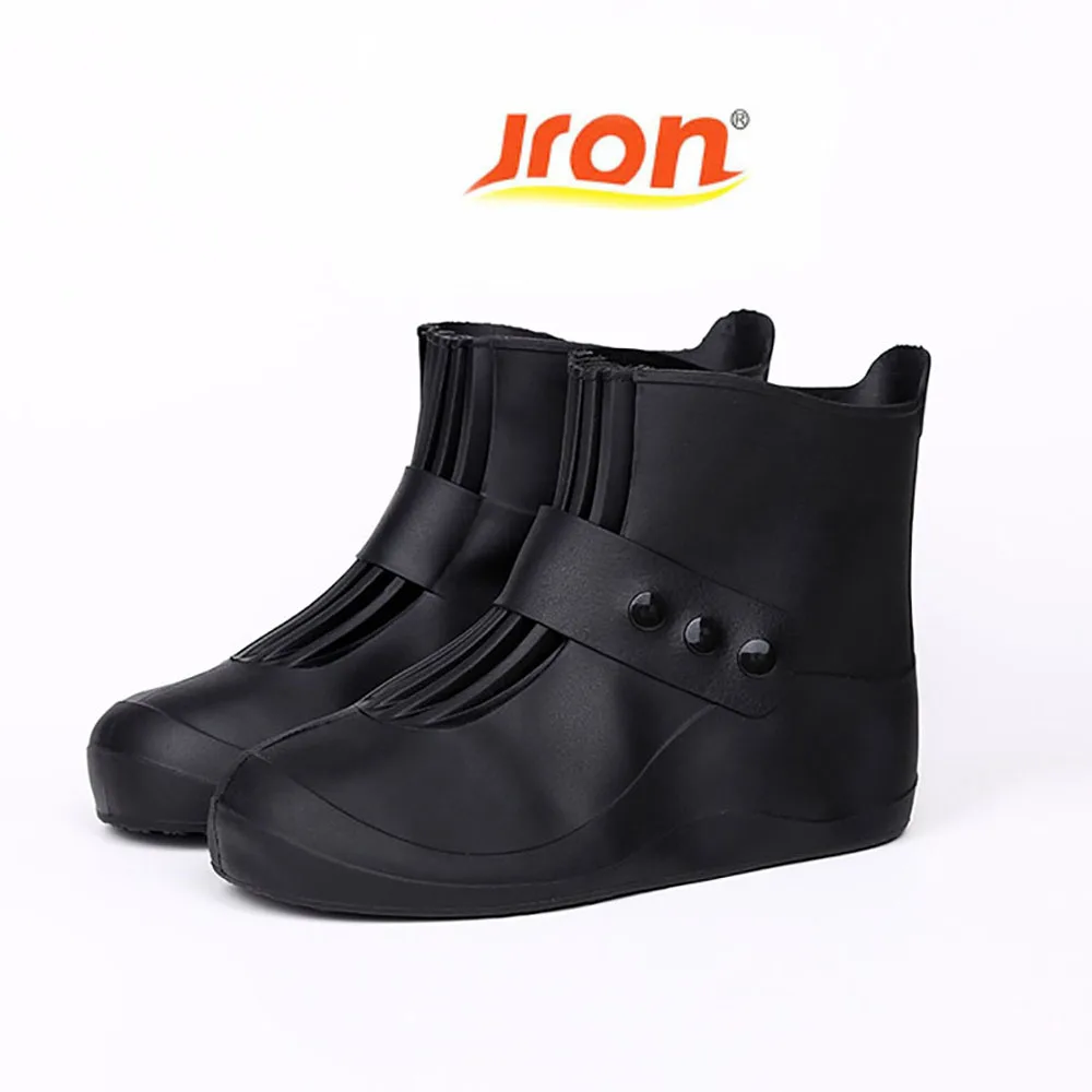 preço Jron Sapatos Impermeáveis Cobrir 5 Cores Qualidade Não deslizamento Capa de Chuva Para Homens Mulheres Crianças Elásticas Sapatos de Chuva Reutilizável botas Galochas