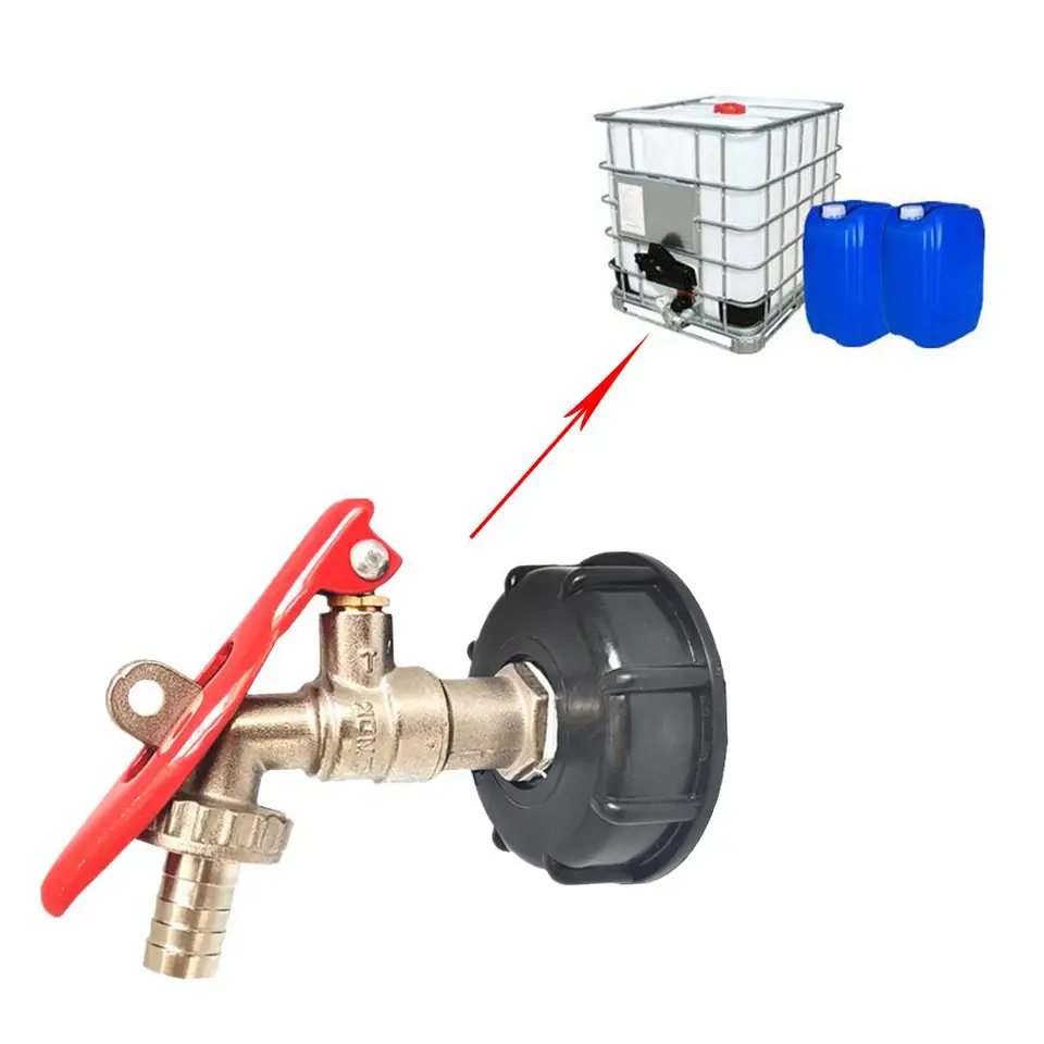 6 Puntos Ibc Adaptador De Tanque Pl/ástico Adaptador Universal De Manguera Roscada De Espesor DN60 Cable Interno De 4 Puntos Conector De Agua Para Jard/ín Dom/éstico 1 Pulgada 1//2 1 3//4