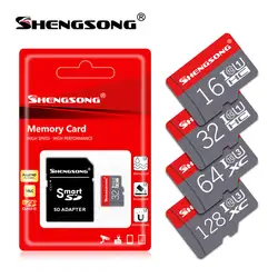 Новый Micro SD card 16 GB 32 ГБ, 64 ГБ и 128 ГБ карты памяти класс скорости 10 U1 A1 флеш-карта памяти TF микро SD для SD карты для Android