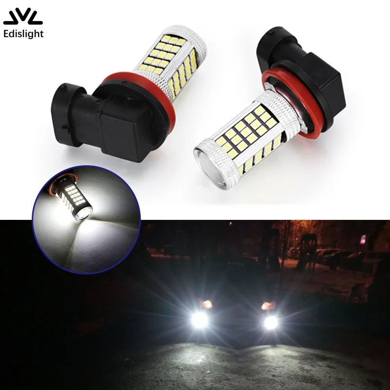 H11 H8 H9 белый 6000K 850LM 2835 66SMD Автомобильный светодиодный светильник для противотуманных фар дневной пробежки для Toyota Honda Nissan Mazda hyundai Lexus