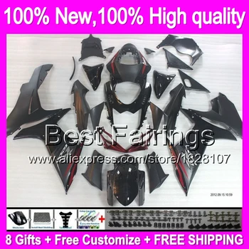 

FairingBlack red For SUZUKI GSXR600 11 12 13 14 GSX-R750 8B513 GSXR 600 750 K11 11-14 2011 2012 2013 2014 Red black +Decal