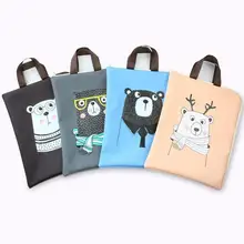 А4, Сумка для документов, мультфильм, животные, кошка, медведь, папка, сумка, милая, простая, ткань Оксфорд, папка для документов, для хранения продуктов