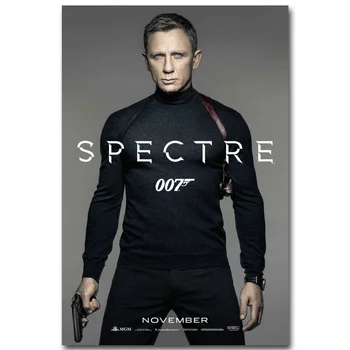 

007 SPECTRE Art Silk Fabric Poster Print 13x20 24x36inch James Bond Spy Movie Pictures for Living Room Wall Decoration Gift 010