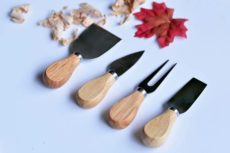 4 шт. набор мессенджер бард набор Eiken bamboe houten Handvat Kaas Mes slicer Kit Keuken Koken Gereedschap cheedse cutter Nuttig доступ