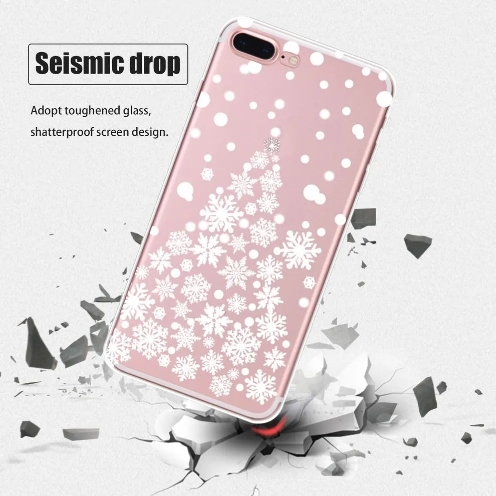 

2 Pcs Mobile Phone Case Simple Pattern TPU Color Printing Cell Phone Cover Elegant Smart Phone Shell For iPhone 7/8 Plus